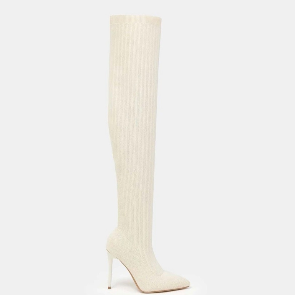 Sock Slip on Over the Knee Boots - Picture 4 of 8